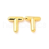 Brass Hollow Out Initial Letter Stud Earrings for Women EJEW-A044-01G-T-1