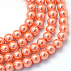 Baking Painted Pearlized Glass Pearl Round Bead Strands X-HY-Q003-6mm-77-1