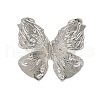 Butterfly Alloy Open Cuff Rings for Women RJEW-U006-06B-P-3
