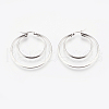Tarnish Resistant 201 Stainless Steel Hoop Earrings EJEW-I213-B-02P-2