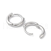 Rhodium Plated 925 Sterling Silver Huggie Hoop Earrings X-EJEW-K258-19A-P-2
