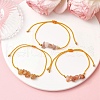 3Pcs 3 Styles Gemstone Braided Bead Bracelets BJEW-JB11146-09-2