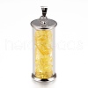 Alloy & Glass Wish Bottle Pendants G-Z017-06-1