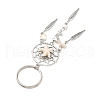 Alloy Magnesite Synthetic Turquoise Keychain HJEW-JKC01249-5