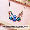 Craftdady Handmade Silver Foil Lampwork Glass Beads FOIL-CD0001-01-12