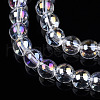 Electroplate Transparent Glass Beads Strands GLAA-T032-T4mm-AB13-2