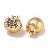Brass Micro Pave Clear Cubic Zirconia Charms KK-U037-12G-05-2