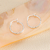 S925 Silver Circle Geometric Twisted Hoop Earrings for Women SO4728-1