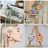 CHGCRAFT 32Pcs 8 Style Single Face Printed Basswood Big Pendants WOOD-CA0001-61-5
