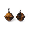 Natural Tiger Eye Pendants PORC-T132-053K-2