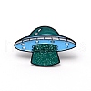 Flying Saucer Cartoon Enamel Pin JEWB-TAC0004-26-1