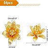 SUPERFINDINGS 3D Brass Bead Caps KK-FH0002-69B-5