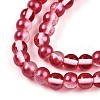Baking Painted Transparent Glass Beads Strands DGLA-N011-6mm-06-3