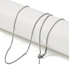 304 Stainless Steel Bx Chains Necklaces NJEW-H042-11P-1