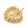 Religion Themed Rack Plating Brass Micro Pave Cubic Zirconia Pendants KK-L226-007G-12-2