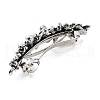 Flower Alloy Rhinestone Hair Barrettes PHAR-S604-01AS-03-2