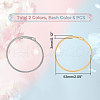 Unicraftale 12Pcs 2 Colors 304 Stainless Steel Twist Round Cuff Bangles Set BJEW-UN0001-48-3