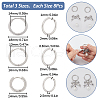 SUNNYCLUE 12 Pairs 3 Styles 202 & 304 Stainless Steel Huggie Hoop Earrings EJEW-SC0001-43-2