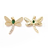 Brass Cubic Zirconia Pendants ZIRC-I062-16G-2