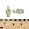 Brass Micro Pave Cubic Zirconia Pendants KK-P301-02G-02-3