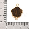 Natural Tiger Eye Flower Connector Charms KK-U042-17G-04-3