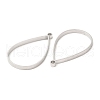 Non-Tarnish 304 Stainless Steel Open Back Bezel Teardrop Pendants STAS-Z040-11A-P-2