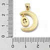 Brass Micro Pave Clear Cubic Zirconia Pendants KK-A221-18D-G-3