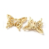 Hollow Brass Micro Pave Cubic Zirconia Pendants X-KK-H460-51G-2