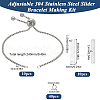 SUNNYCLUE 10Pcs Adjustable 304 Stainless Steel Slider Bracelet Making DIY-SC0026-30A-2