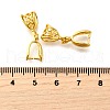 Brass Ice Pick Pinch Bails KK-XCP0001-95G-3