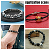 DICOSMETIC 10Pcs 5 Style Retro 304 Stainless Steel European Beads STAS-DC0001-86-5