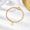 Brass Charm Bracelets BJEW-JB10392-02-2
