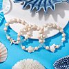 3 Pcs Synthetic Turquoise & Wood & Glass Beaded Stretch Bracelets for Boys Girls BJEW-JB11129-2