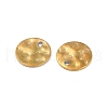 Ion Plating(IP) 304 Stainless Steel Textured Disc Charms STAS-Q336-11C-G-2