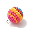 Rainbow Color Resin Waxberry Pendants PALLOY-JF02777-5