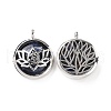 Natural Sodalite Locket Pendants G-G982-01P-12-2