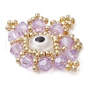 Seed Beads Beaded Charms PALLOY-MZ00344-01-3