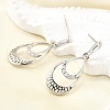 Brass Micro Pave Clear Cubic Zirconia Dangle Stud Earrings EJEW-M103-10P-2