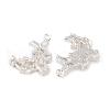 Brass Micro Pave Clear Cubic Zirconia Pendants KK-L212-23S-2