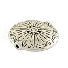 Tibetan Style Alloy Flat Round Carved Wheel Beads X-TIBEB-5720-AS-LF-2