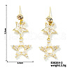 Copper Hollow Zirconia Pentagram Earrings XV4508-2-1
