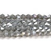 Opaque Solid Color Electroplate Glass Beads Strands GLAA-F029-P4mm-A14-1