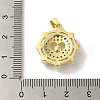 Brass Micro Pave Cubic Zirconia Pendants X-KK-Z042-29G-01-3