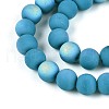 Frosted Opaque Glass Beads Strands GLAA-T032-P8mm-MBB13A-3