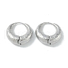 Texture Rings Brass Hoop Earrings for Women EJEW-H006-06B-P-1