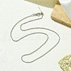 1.5mm Rack Plating Brass Box Chain Adjustable Slider Necklaces for Women Men MAK-L044-35P-3