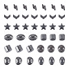 Craftdady 135Pcs 9 Styles Non-magnetic Synthetic Hematite Beads G-CD0001-12-13