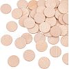 HOBBIESAY 50Pcs Unfinished Natural Beech Wood Cabochons WOOD-HY0001-01-1