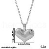 Stainless Steel Heart Pendant Necklaces for Women SZ2862-1-2