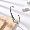 304 Stainless Steel Cuff Bangles for Women BJEW-B108-06P-3